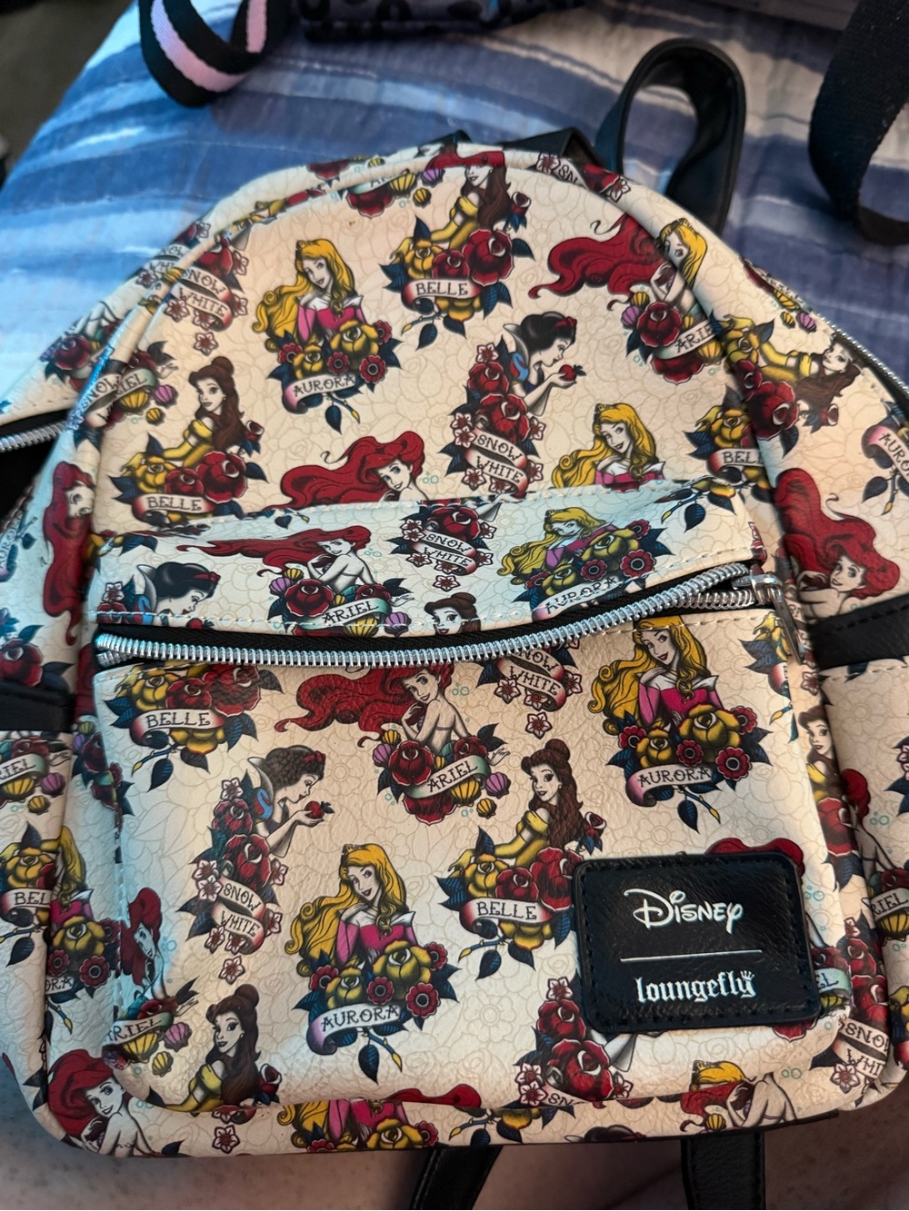 Loungefly Disney Princess Mini Backpack in Cream, Red, Yellow, Black